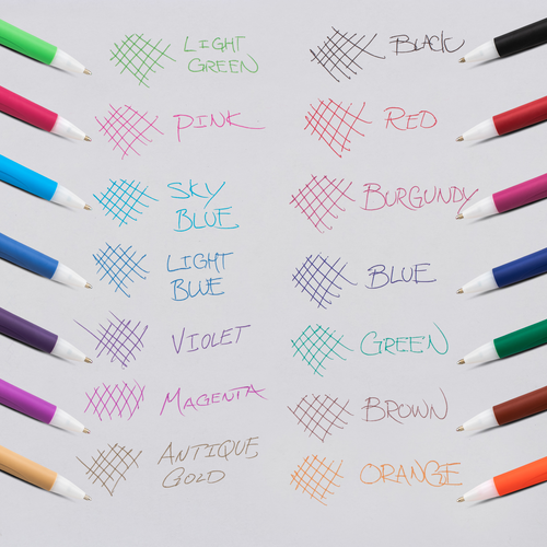 Pentel GlideWrite with TechniFlo Ink Ballpoint Pen, Medium Line Assorted Black and Blue Ink, 48 Piece Display-072512279717-LR-336738-6-LR eShop