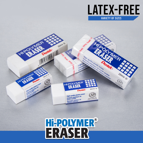 Pentel Hi-Polymer Large Block Eraser - White, 3 Pack-072512178386-LR-250579-4-LR eShop