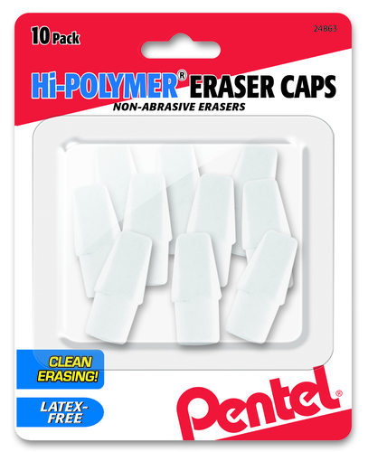 Pentel Hi-Polymer White Cap Erasers, 10 count-072512248638-LR-336573-1-LR eShop