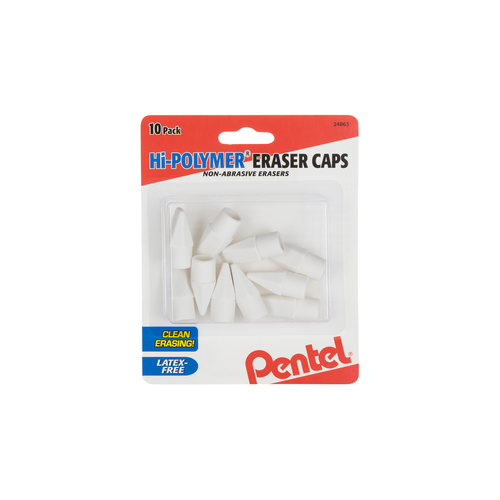 Pentel Hi-Polymer White Cap Erasers, 10 count-072512248638-LR-336573-5-LR eShop