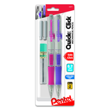 Pentel Quick Click Mechanical Pencil With Lead and Eraser Refills, 0.7 mm - Assorted Colors, 2 count-072512269718-LR-325286-1-LR eShop