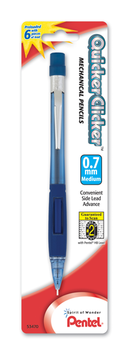 Pentel Quicker Clicker Automatic Pencil, 0.7mm - Assorted Colors, 1 count-072512534700-LR-49718-1-LR eShop