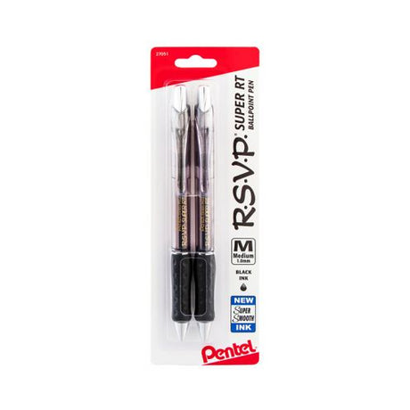 Pentel RSVP Super RT Ballpoint Pen (1.0mm) Medium Line Black Ink 2-Pk-072512270516-LR-325278-1-LR eShop