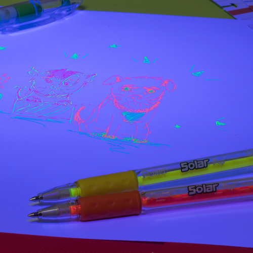 Pentel Solar Pop Neon Gel Pen, Medium Line - Orange Ink, 1 count-072512268650-LR-325969-3-LR eShop