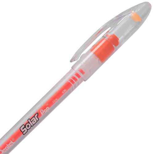 Pentel Solar Pop Neon Gel Pen, Medium Line - Orange Ink, 1 count-072512268650-LR-325969-7-LR eShop