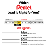 Pentel Super Hi-Polymer Lead Refill - HB Medium 0.7 mm, 30 count-072512030868-LR-105510-8-LR eShop