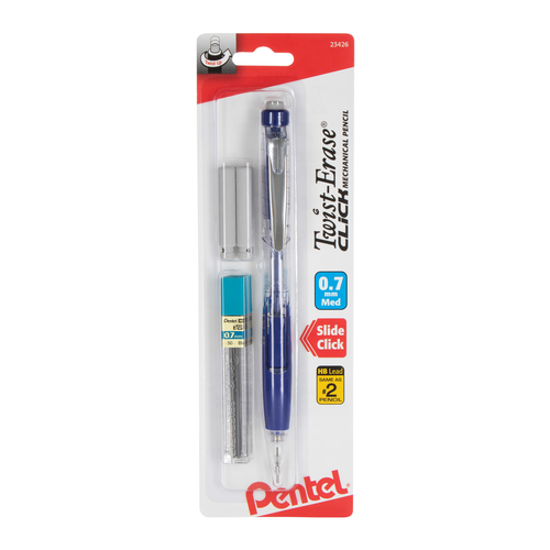 Pentel Twist-Erase CLICK Mechanical Pencil With Lead and Eraser Refills - Assorted Colors, 1 count-072512234266-LR-206016-12-LR eShop