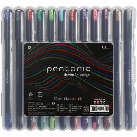 pentonic Gel Pens - Assorted Colors, 12 count-802917195622-LR-362744-1-LR eShop