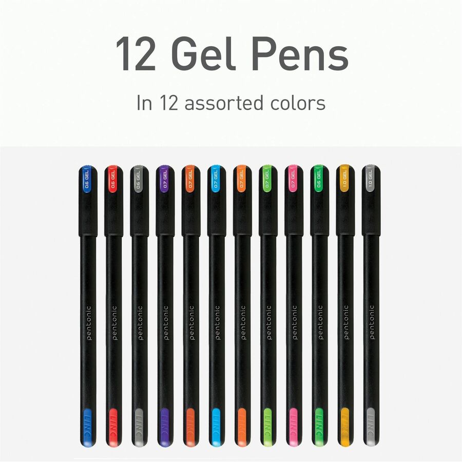 pentonic Gel Pens - Assorted Colors, 12 count-802917195622-LR-362744-2-LR eShop