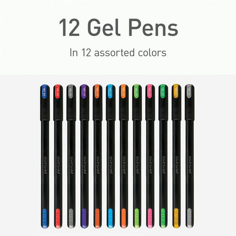 pentonic Gel Pens - Assorted Colors, 12 count-802917195622-LR-362744-2-LR eShop