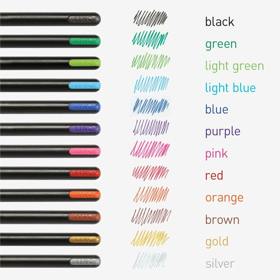 pentonic Gel Pens - Assorted Colors, 12 count-802917195622-LR-362744-5-LR eShop