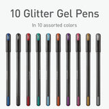Pentonic Glitter Gel Pens - Assorted, 10 Count-802917285613-LR-358080-4-LR eShop