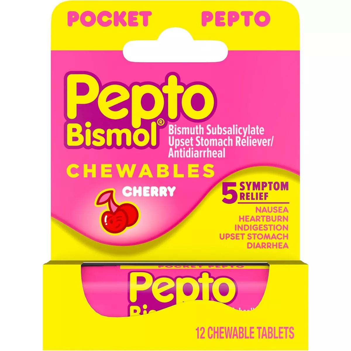Pepto Bismol To-Go Chewable Tablets - Cherry, 12 count-301490000106-LR-351357-1-LR eShop