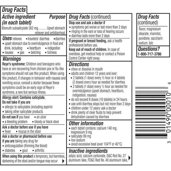 Pepto Bismol To-Go Chewable Tablets - Cherry, 12 count-301490000106-LR-351357-3-LR eShop