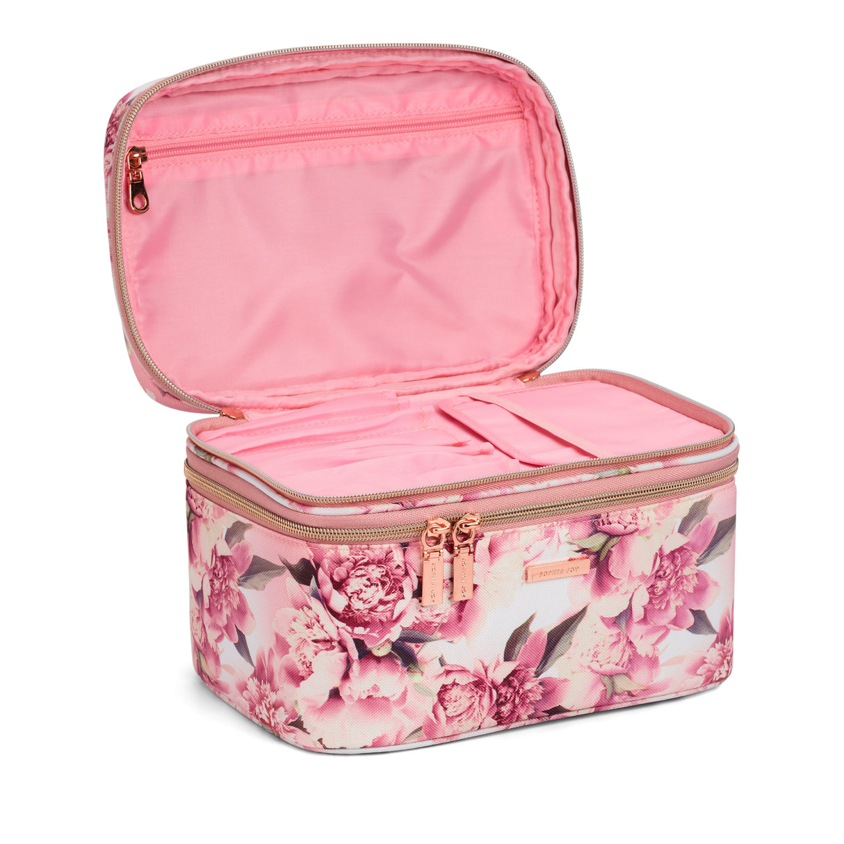 Sophia Joy Floral Double Zip Train Case