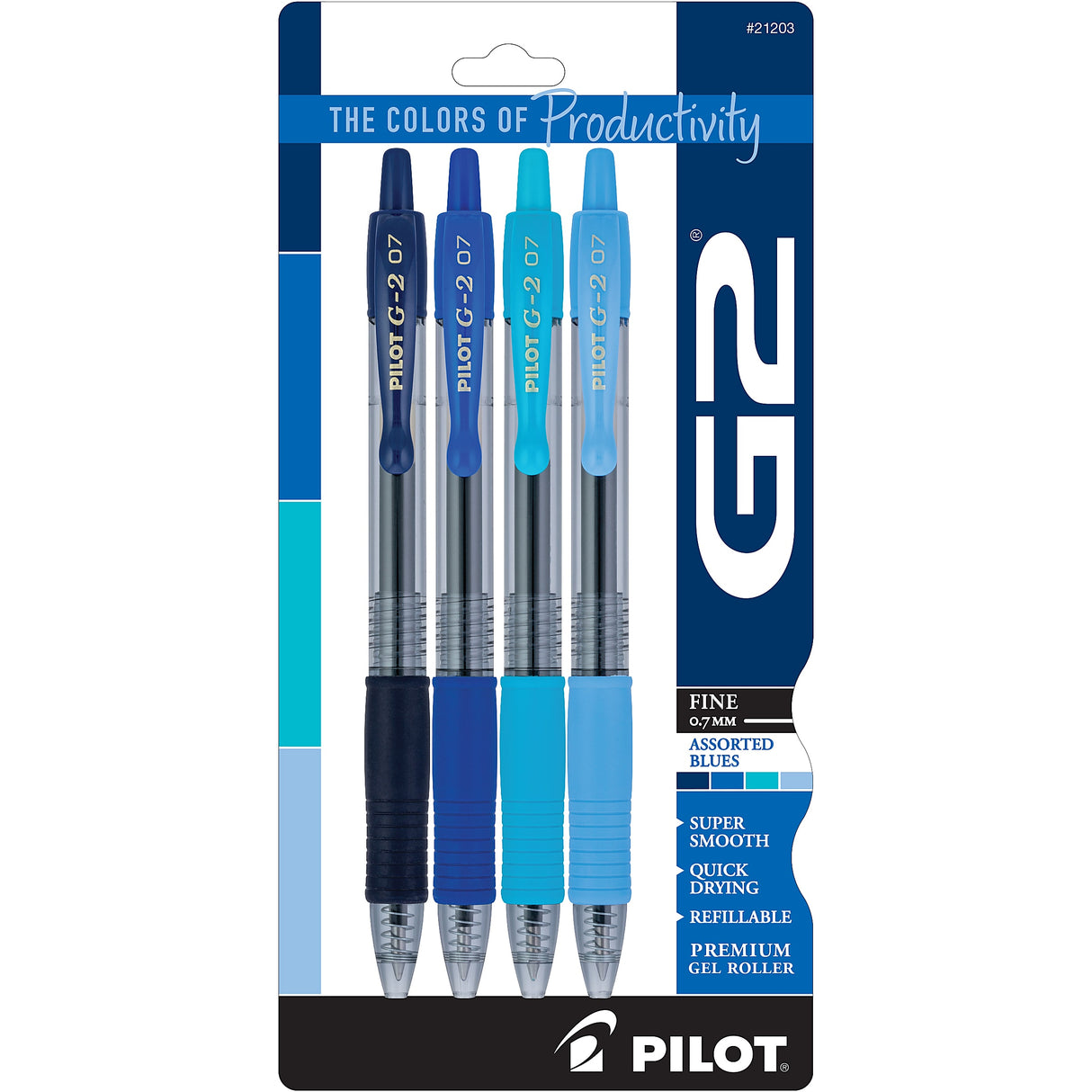 Pilot G2 Boost Gel Pen - Assorted Blues, 4 pack-072838212030-LR-358075-1-LR eShop