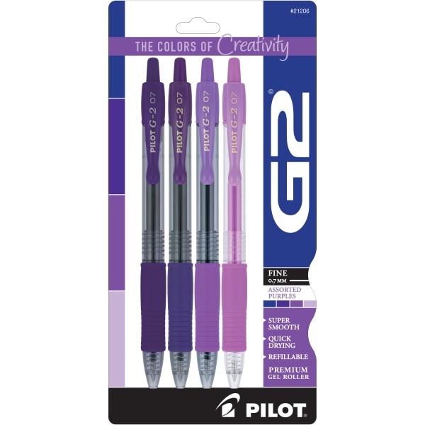 Pilot G2 Boost Gel Pen - Assorted Purples, 4 pack-072838212061-LR-358076-1-LR eShop