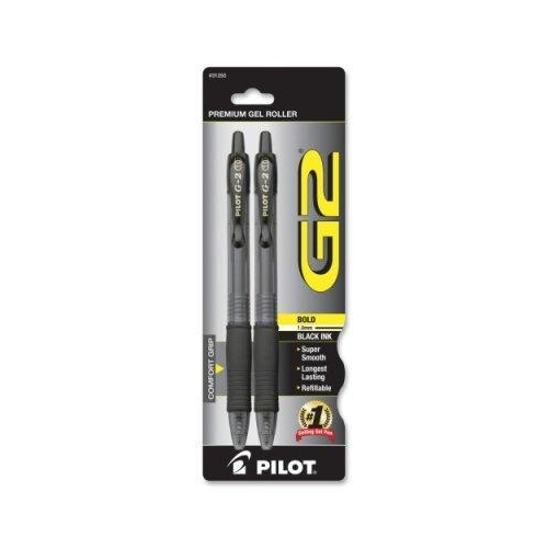 Pilot G2 Premium Refillable & Retractable Gel Pens, Bold Point (1.0mm), Blue, 2 Count-072838312518-LR-216040-1-LR eShop