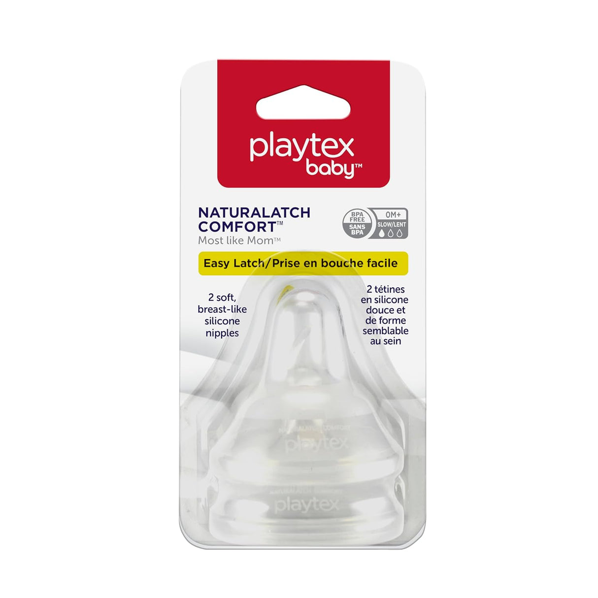 Playtex Baby NaturaLatch Silicone Baby Bottle Nipples Slow Flow, 2 pack-078300060185-LR-356020-1-LR eShop
