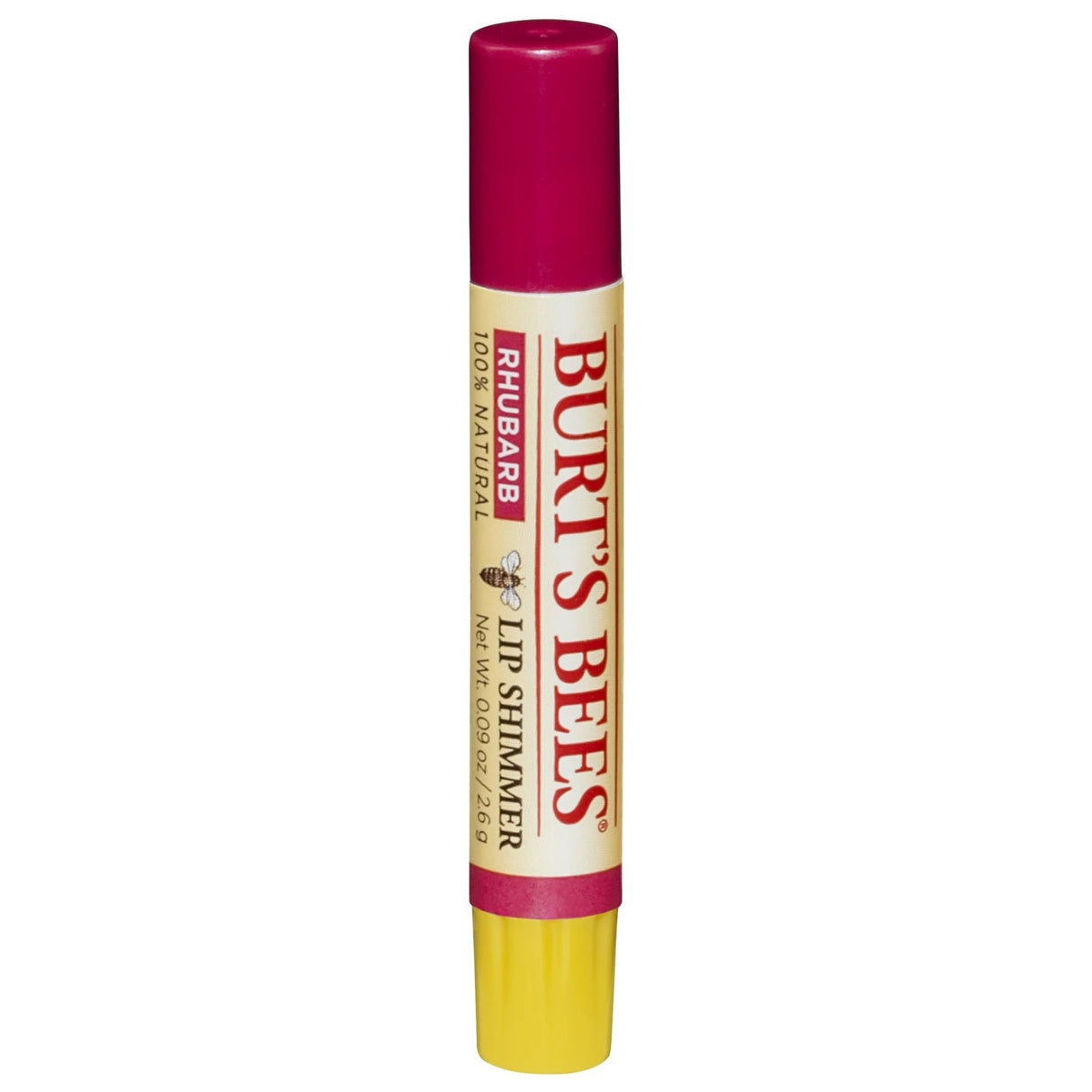 Burt's Bees 100% Natural Moisturizing Lip Shimmer, Rhubab, 0.09oz