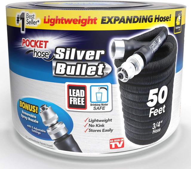 Pocket Hose Silver Bullet Pocket Garden Hose, 50 feet-097298072345-LR-340925-1-LR eShop