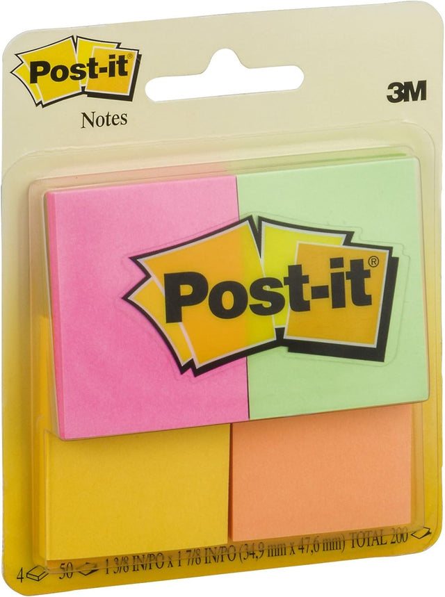 Post-It Sticky Notes 4 Pad Pack, 2" X 1.5" - Cape Town Colors-021200590184-LR-185509-1-LR eShop