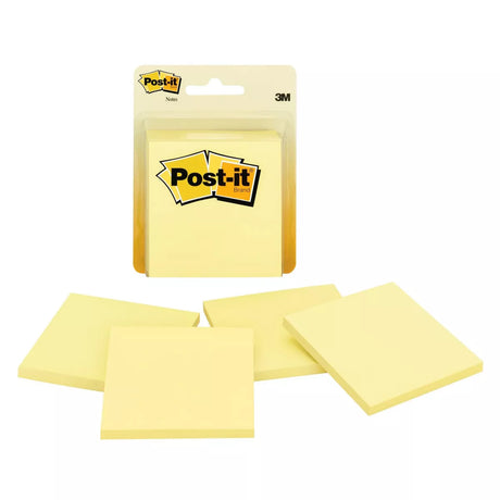 Post-it Sticky Notes 4 Pad Pack, 3" x 3" - Canary Yellow-021200569005-LR-110959-1-LR eShop