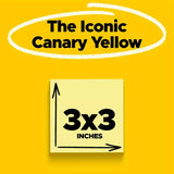 Post-it Sticky Notes 4 Pad Pack, 3" x 3" - Canary Yellow-021200569005-LR-110959-4-LR eShop