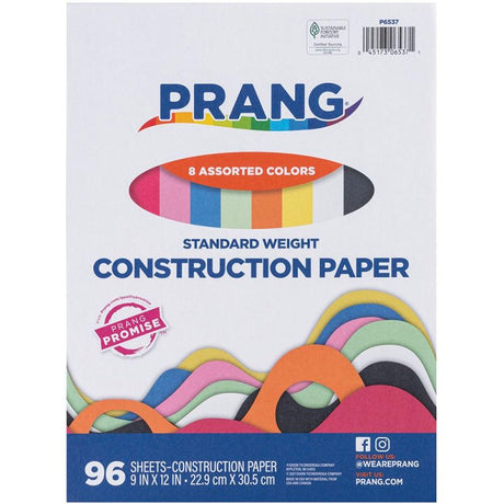 PRANG Construction Paper, 96 Sheets - 8 Assorted Colors, 9" x 12"-045173065371-LR-01120-1-LR eShop