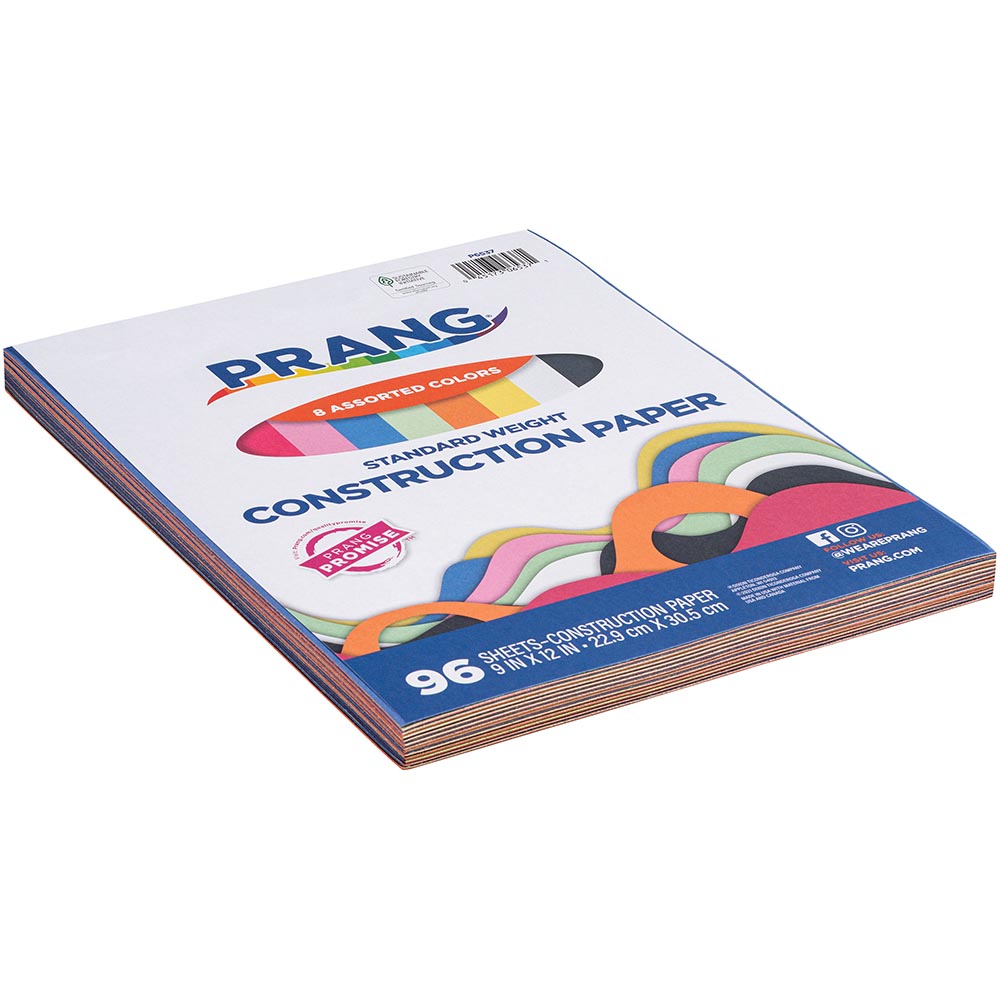PRANG Construction Paper, 96 Sheets - 8 Assorted Colors, 9" x 12"-045173065371-LR-01120-3-LR eShop
