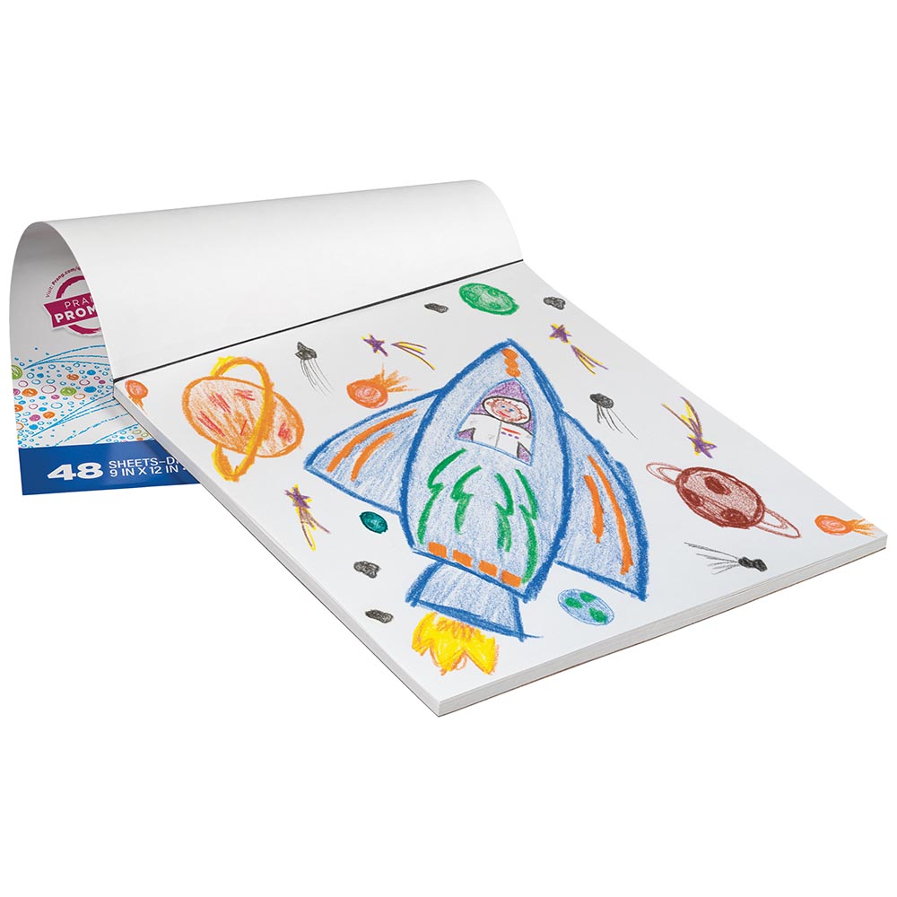 PRANG Drawing Paper Pad, 48 sheets - White, 9" x 12"-084001046106-LR-30486-2-LR eShop