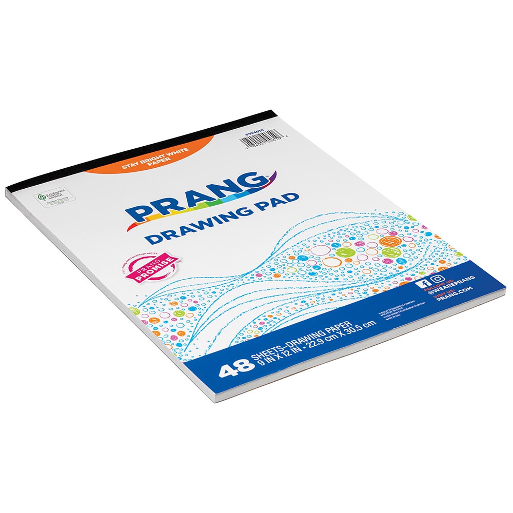 PRANG Drawing Paper Pad, 48 sheets - White, 9" x 12"-084001046106-LR-30486-3-LR eShop