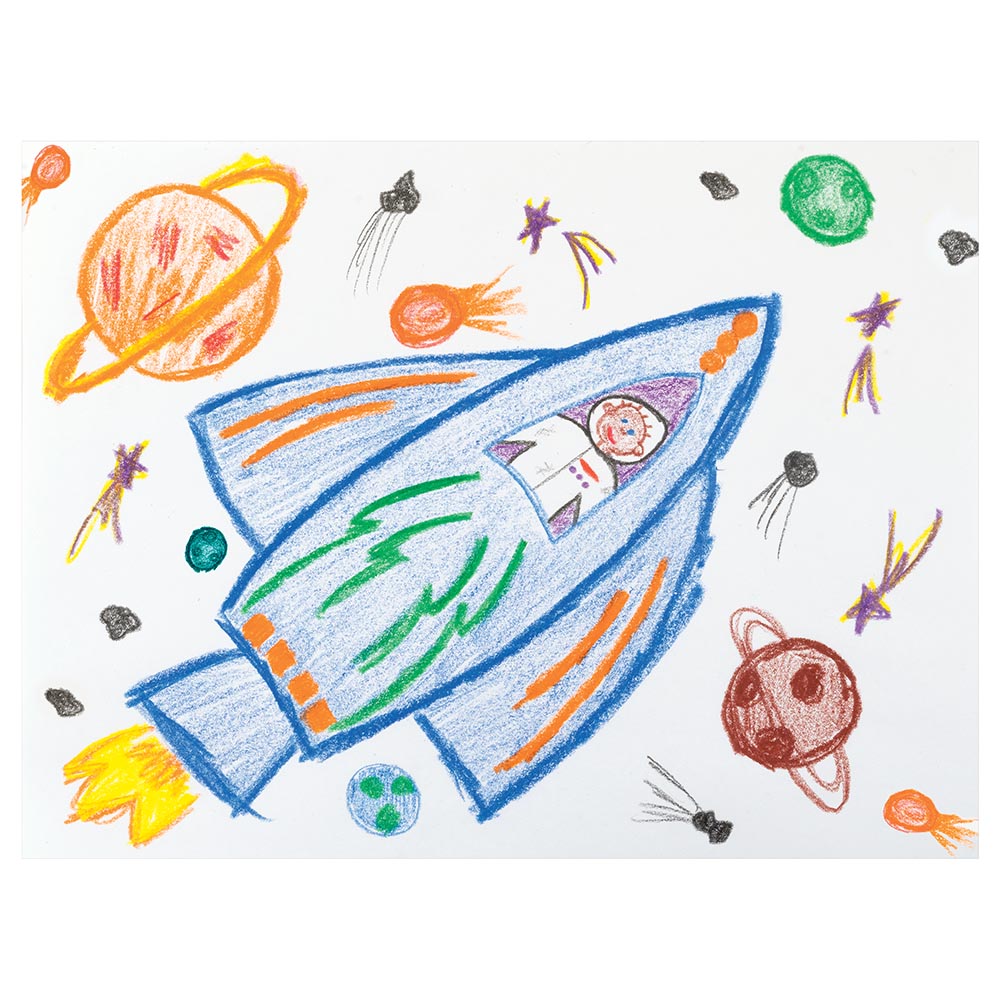 PRANG Drawing Paper Pad, 48 sheets - White, 9" x 12"-084001046106-LR-30486-4-LR eShop