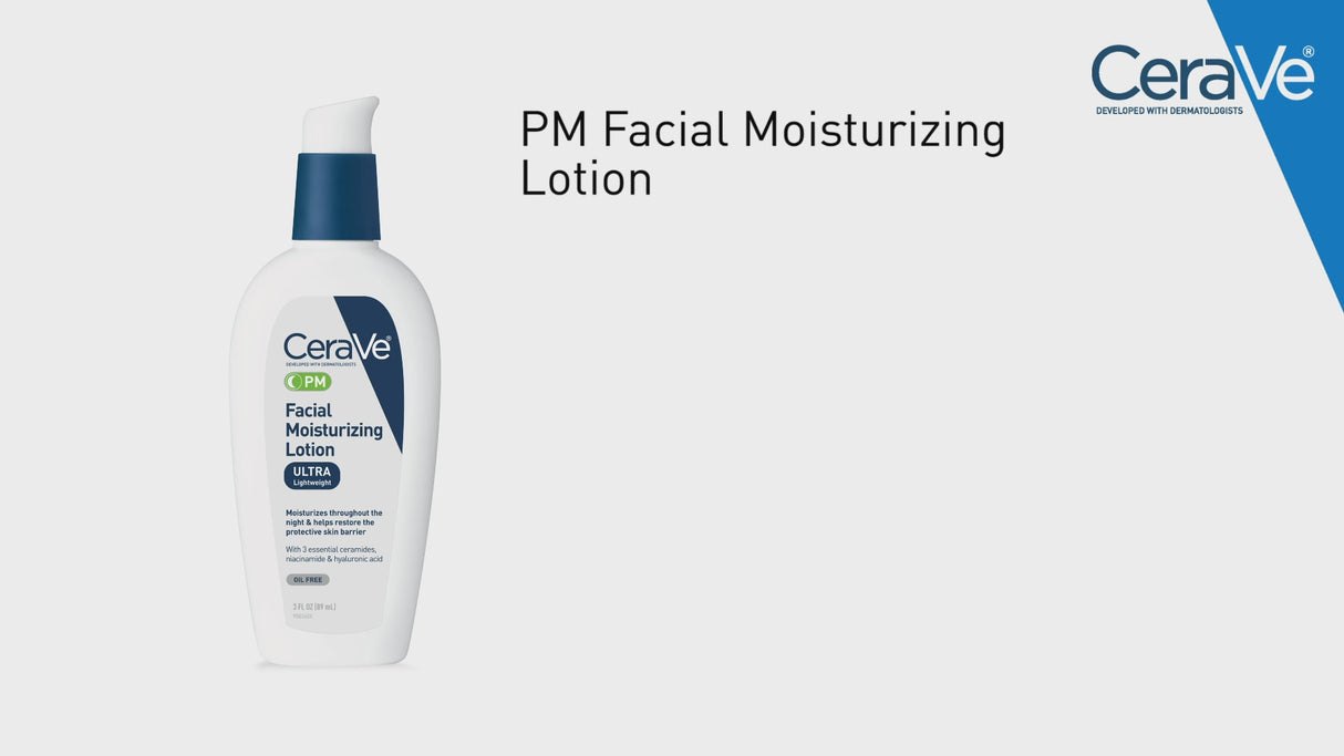 CeraVe PM Facial Moisturizing Lotion, 3 oz