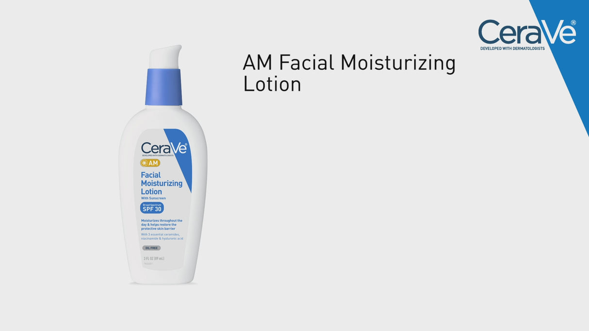 CeraVe AM Facial Moisturizing Lotion with SPF 30, 3 oz