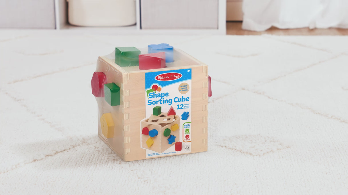 Melissa & Doug Classic Wooden Shape Sorting Cube