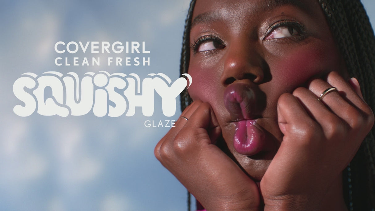 COVERGIRL Clean Fresh Squishy Glaze Lip Butter Balm - 120 Cotton Candy Grapes , 0.5 oz