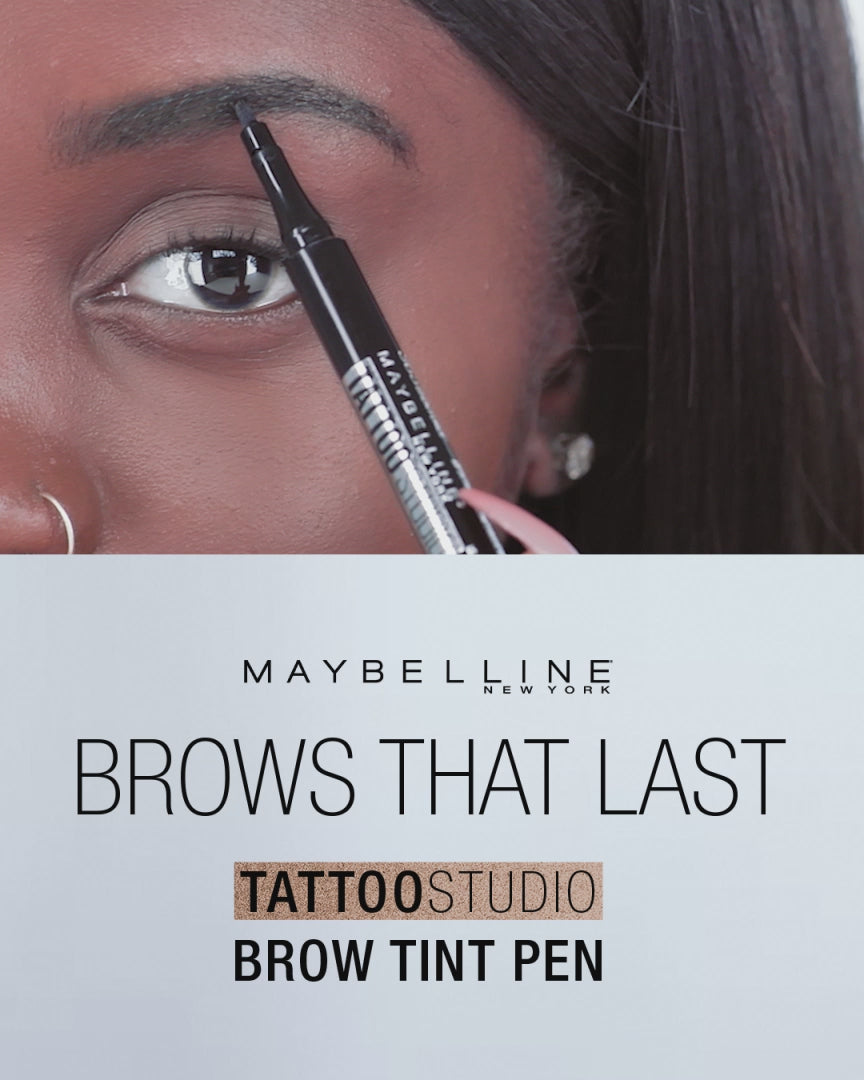 MAYBELLINE New York Tattoo Studio Brow Tint Pen Up To 24 Hr Wear, 365 Deep Brown, 0.34 oz