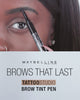 MAYBELLINE New York Tattoo Studio Brow Tint Pen Up To 24 Hr Wear, 365 Deep Brown, 0.34 oz