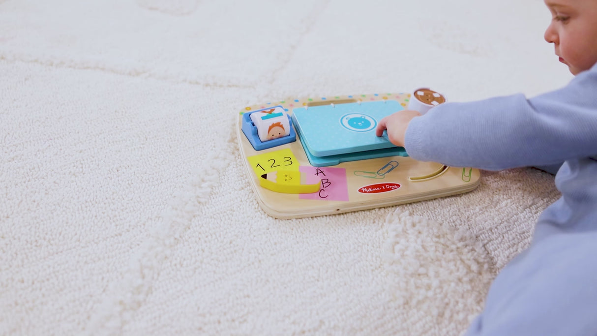 Melissa & Doug Wooden Work & Play Desktop Activity Board