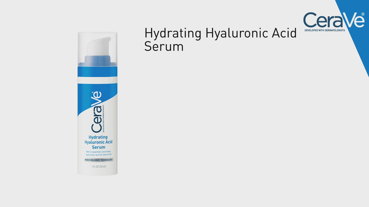 CeraVe Hydrating Hyaluronic Acid Face Serum, 1 oz