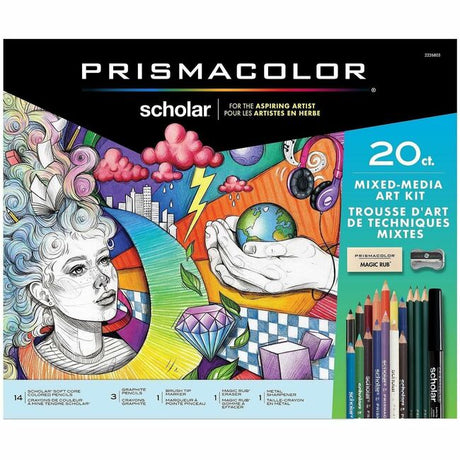 Prismacolor Scholar Mixed Media Art Set, 20 Ct-070735009814-LR-363173-1-LR eShop