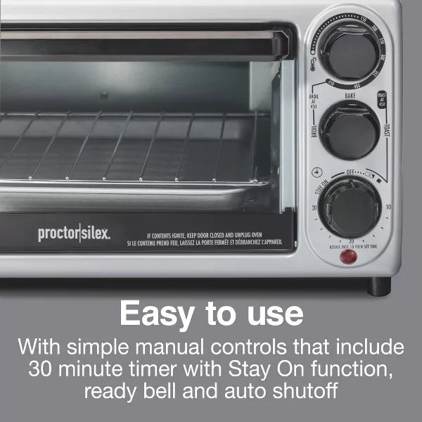 Proctor Silex 4-Slice Toaster Oven - Black-022333311226-LR-350839-5-LR eShop