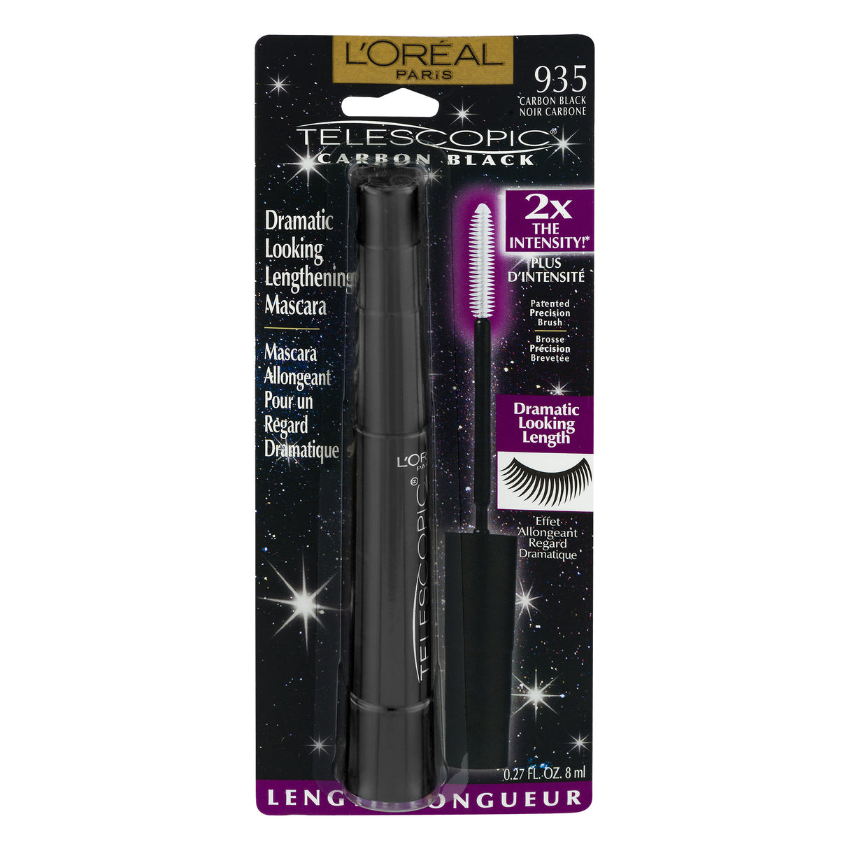 L'Oreal Paris Telescopic Original Lengthening Mascara, Carbon Black, 0.27 fl. oz.