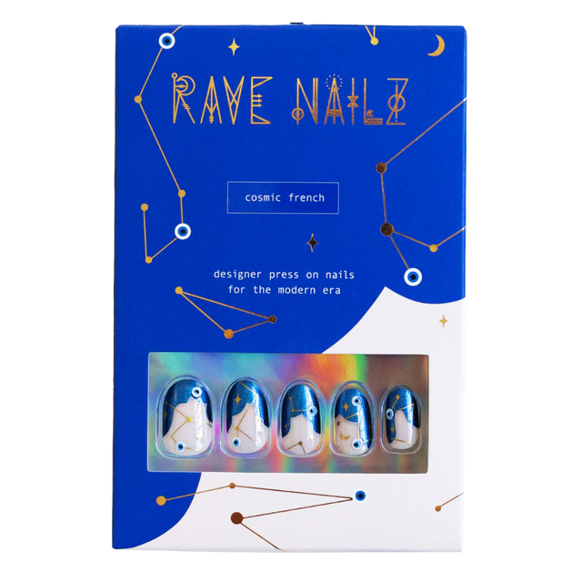 RAVE NAILZ Designer Press On Nails - Cosmic French-850019909357-LR-359540-1-LR eShop