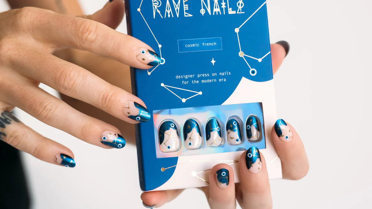 RAVE NAILZ Designer Press On Nails - Cosmic French-850019909357-LR-359540-3-LR eShop