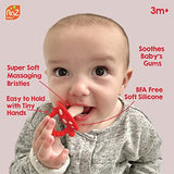 RaZbaby Chompy Teether Toy 3m+ (2-Pack) BPA-Free Silicone Soothes Sore Gums - Red/Green-850028177730-LR-355959-4-LR eShop