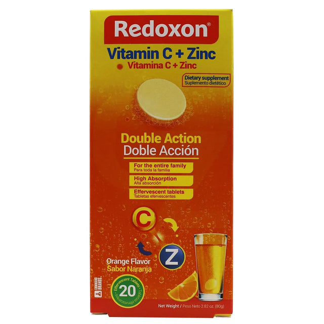 Redoxon Vitamin C + Zinc Tablets - Orange, 20ct-894162000707-LR-355679-1-LR eShop