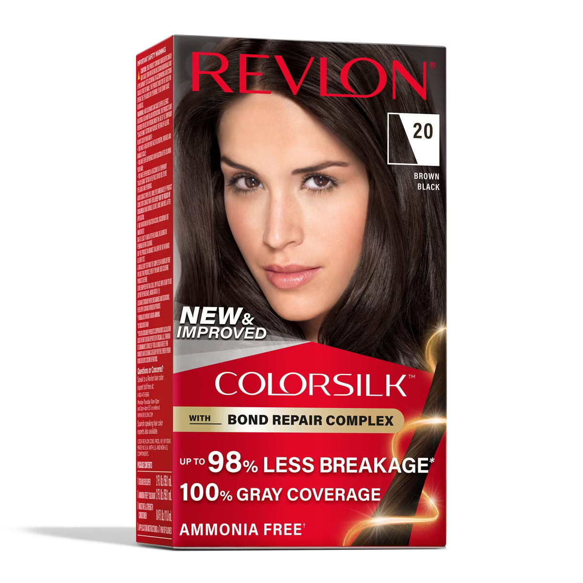 REVLON ColorSilk Permanent Hair Color with Bond Repair Complex - 20 Brown Black-309970185046-LR-344513-1-LR eShop