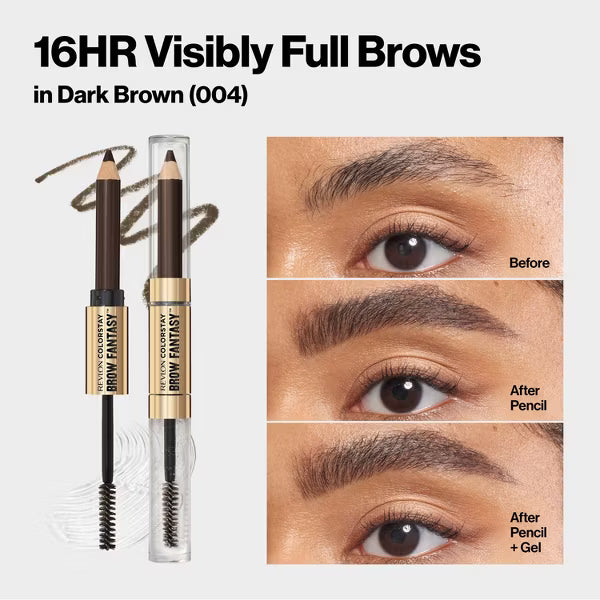 REVLON ColorStay Brow Fantasy Pencil & Gel - 104 Dark Brown-309970231125-LR-351639-9-LR eShop
